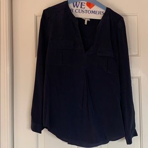 Navy Joie silk top- size S